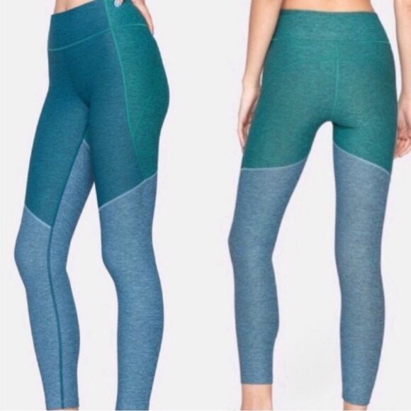 Outdoor Voices TechSweat 7/8 Leggings Succulent & Emerald Colorblock Size Small - Picture 1 of 9